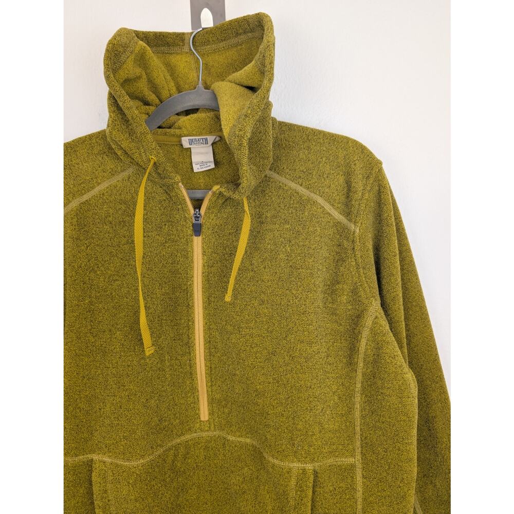 Duluth Trading Co Sweater Two Harbors Fleece Polartec Yellow Green Size L - Picture 2 of 10